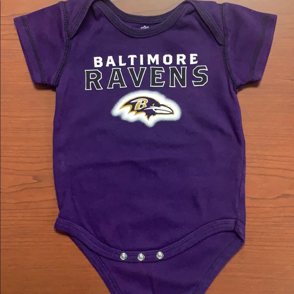 Baltimore Ravens short sleeve onesie